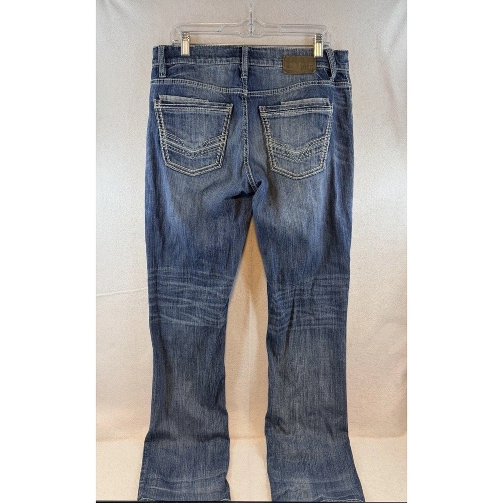 BKE Buckle Jeans Mens 33x34 Blue Denim JAKE Pants, Straight Leg, Distressed - Picture 4 of 11